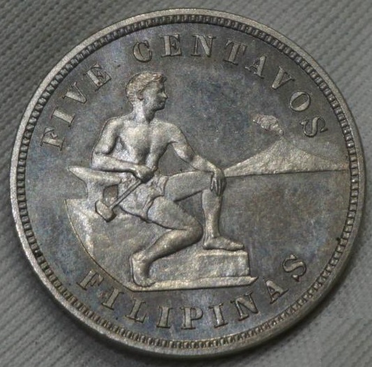 US-Philippine-1906-5-Centavos-Proof
