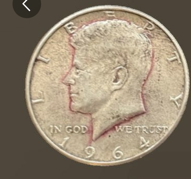 1964-Ungraded-Half-Dollar-Kennedy---Red-Glow