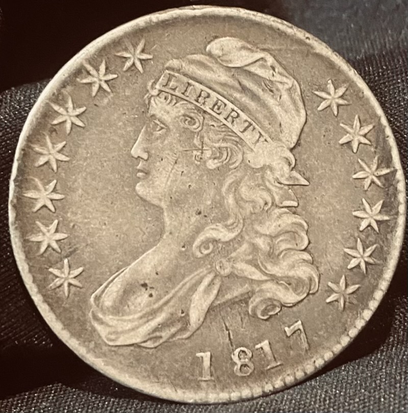 1817-Capped-Bust-Half-O-106A-Single-Leaf