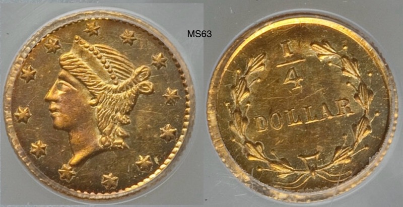 California-Fractional-1854-G-25c-Bg-224-&-Grade/Value-Guidance-For-PCGS-Submission