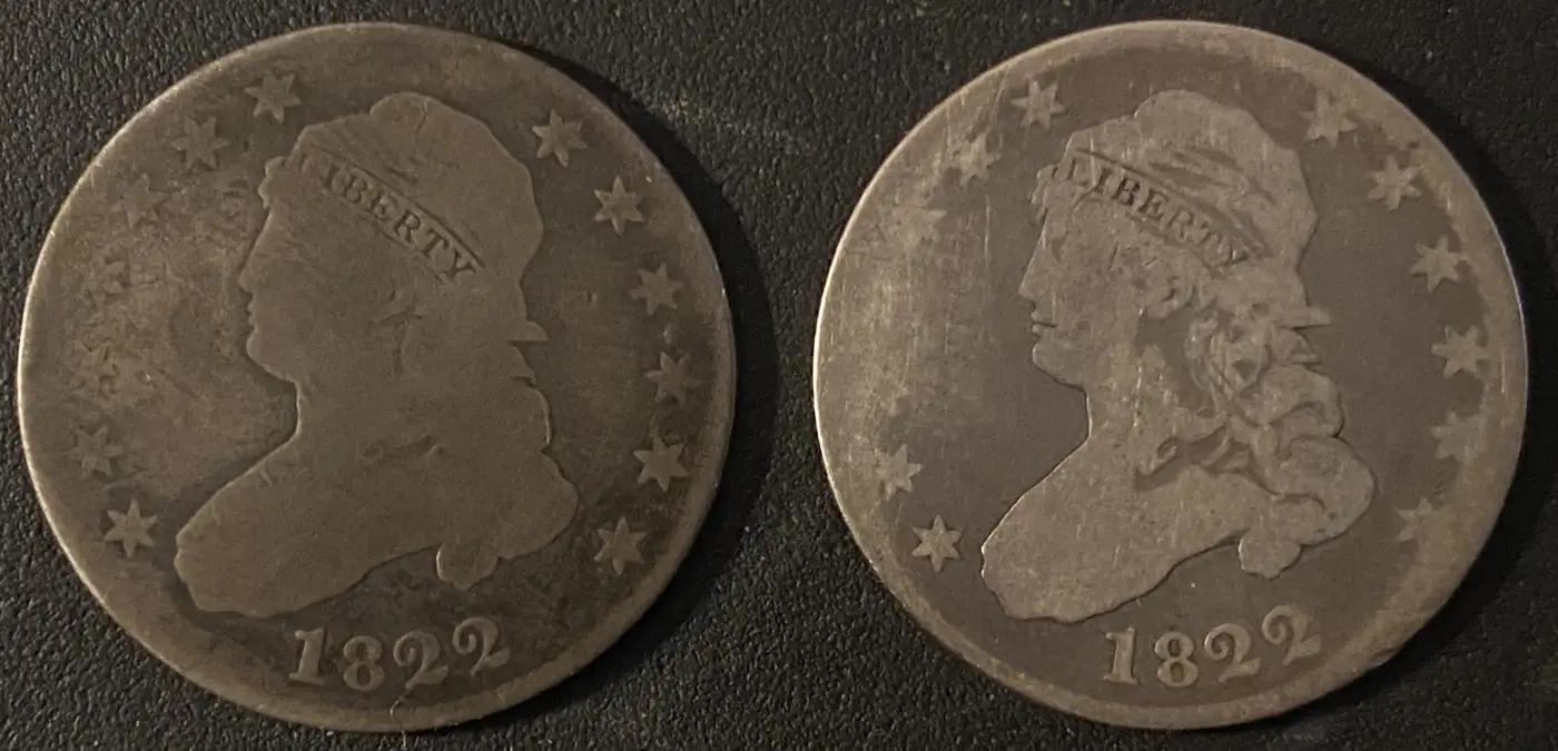 1822-Capped-Bust-Quarter-#2-For-Your-Thoughts?