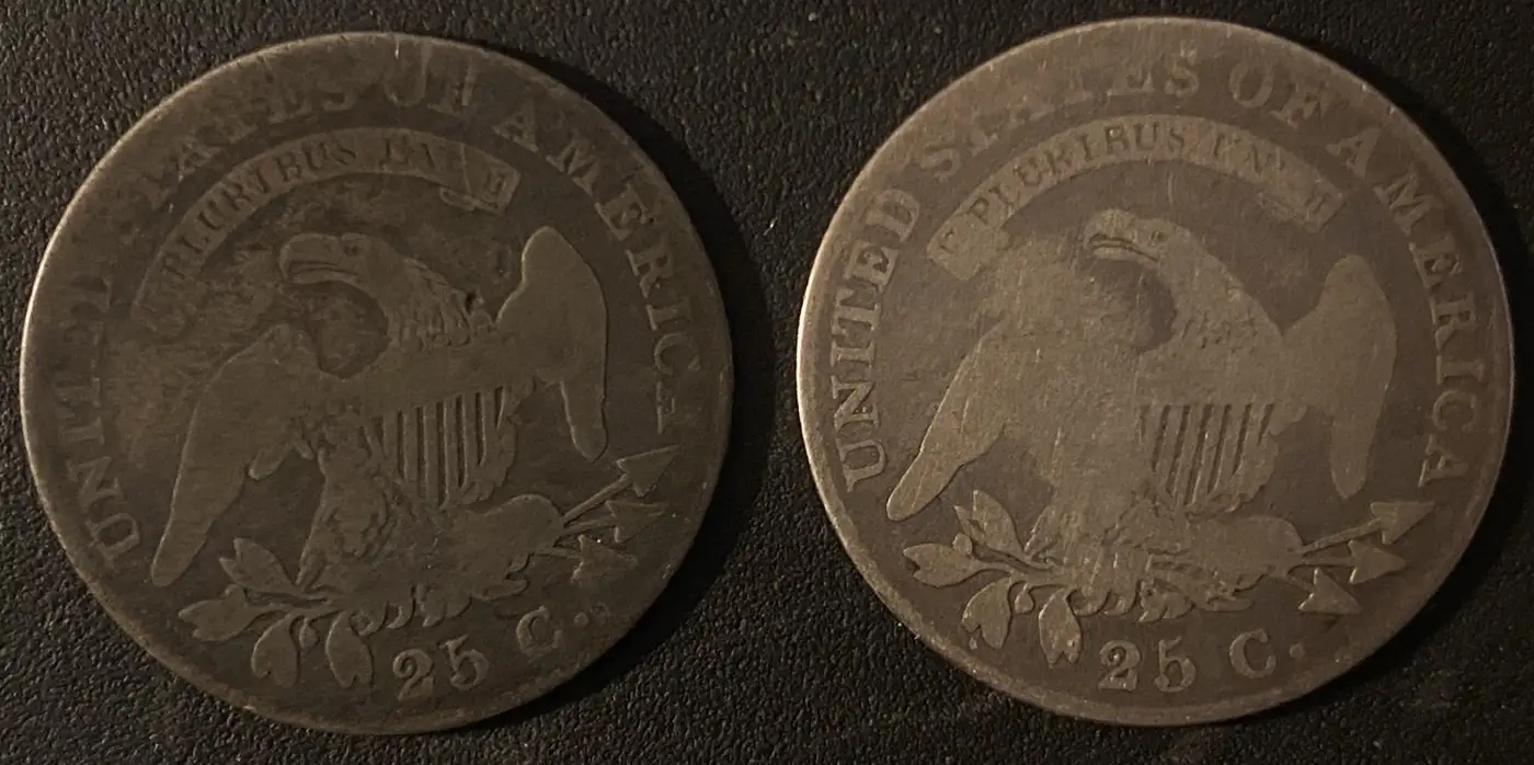 1822-Capped-Bust-Quarter-#2-For-Your-Thoughts?