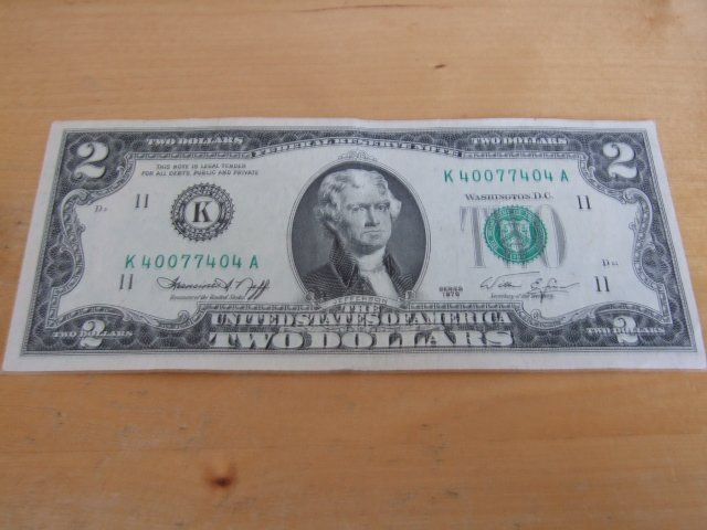 1976-2$-Bill-With-Only-0,-4-And-7-In-Serial
