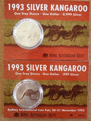 Ram-$1-1oz-Silver-Kangaroo-Specimen-Carded-Series-With-Pics