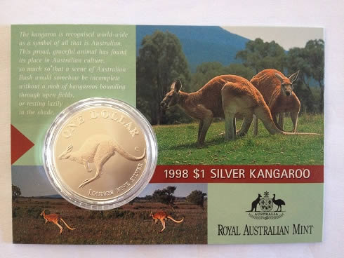 Ram-$1-1oz-Silver-Kangaroo-Specimen-Carded-Series-With-Pics