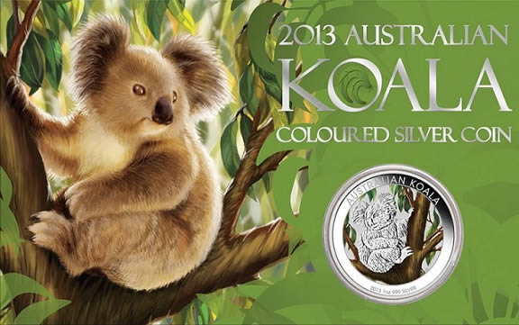 Perth-Koala-Series-$1-1oz-Silver-Coins-Carded-With-Picture
