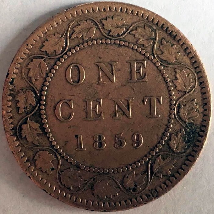1859-Canadian-Penny: