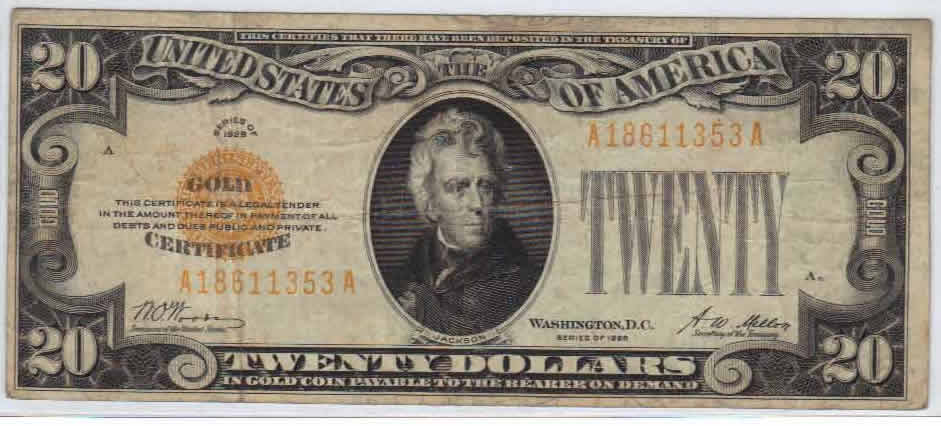 1928-$20-Gold-Certificates