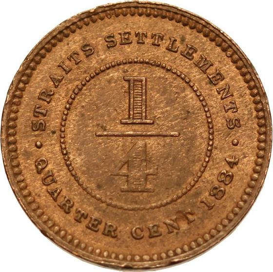 1884-Straits-Settlements-1/4-Cent