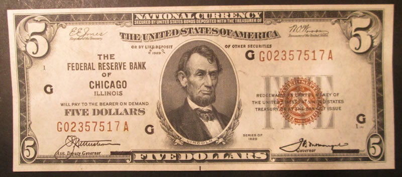 1929-$5-National-Currency
