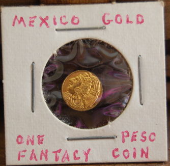 Mexico-Gold-1-Peso-Fantacy-Coin---Chief-Cuauhtemoc
