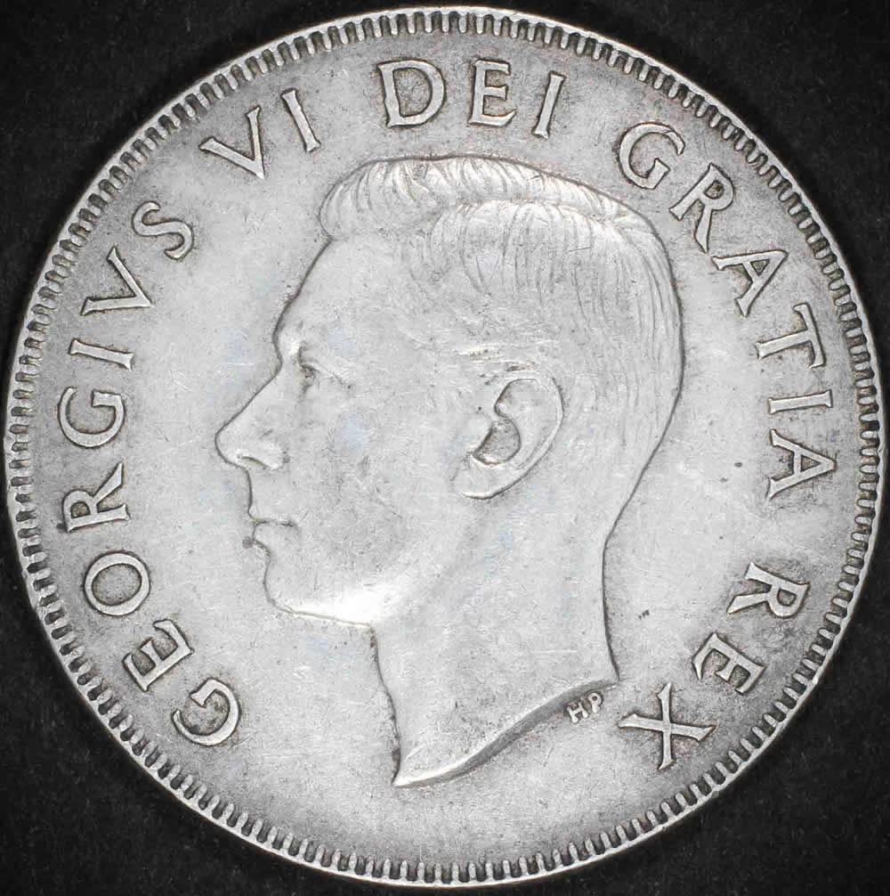 1950-Canadian-50-Cent-No-Design---Grading-Help