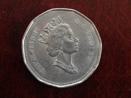 1991-Error-Loonie-Half-Plated-One-Side,-Bare-Other-Side