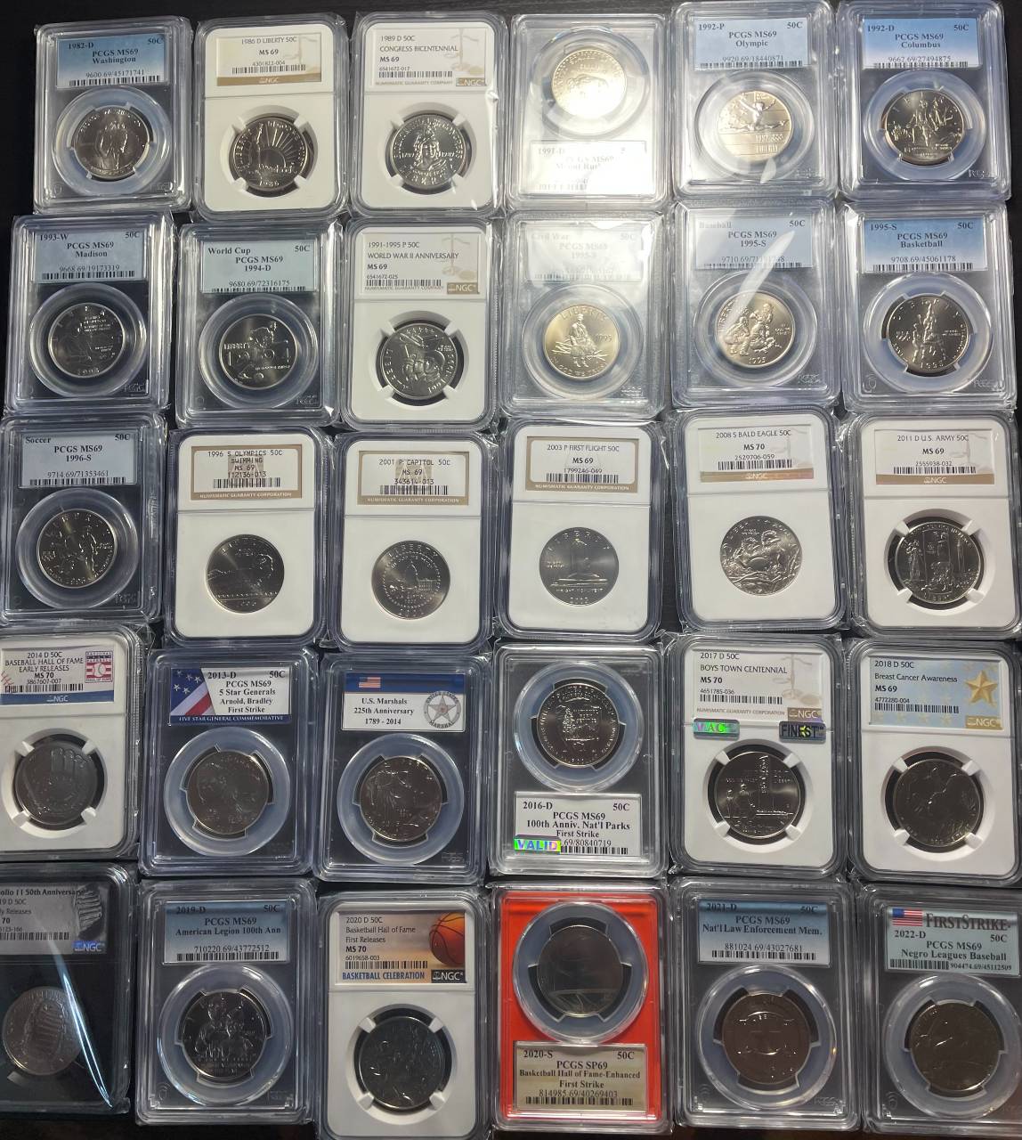 Modern-Commemorative-Half-Graded-Set