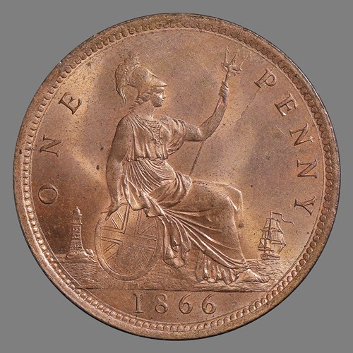 1-Penny-1866---Stunning-Coin!