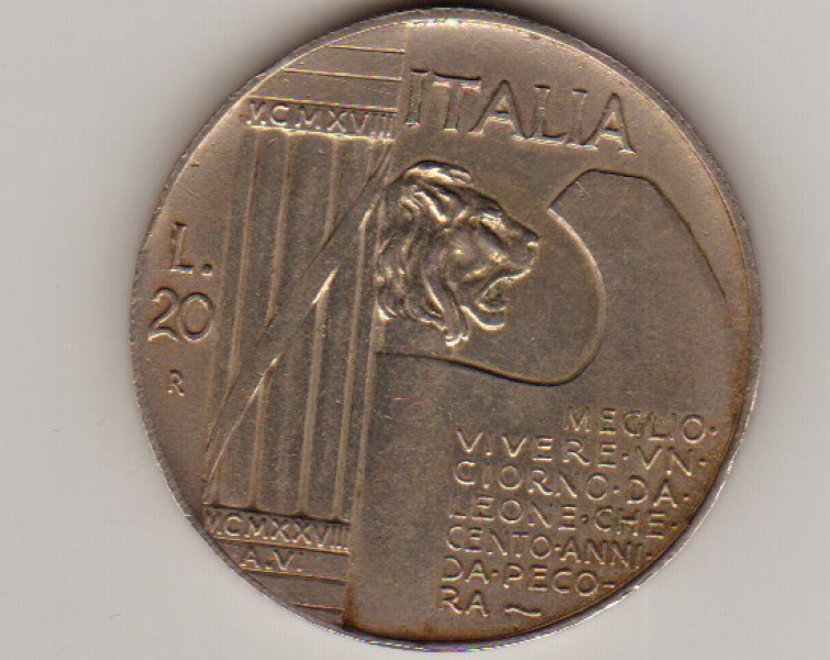 20-Lire-Vittore-Emanuele-3-1928--Is-This-Real-Or-Fake?