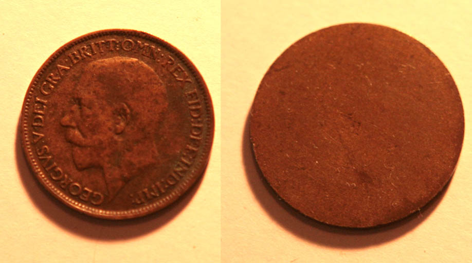 George-V-Halfpenny-With-One-Side-Totally-Blank