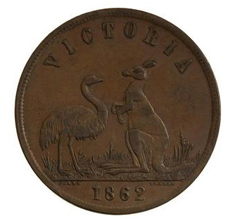 John-Andrew-&-Co,-Draper,-Melbourne.-1d-&-1/2-Tokens