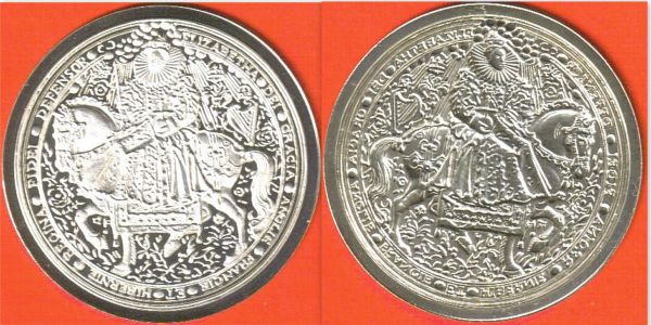 Pobjoy-Mint,-Modern-Bracteate-Medal,-Elizabeth-I