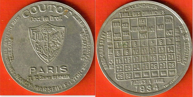 Calendar-Medals-And-Tokens