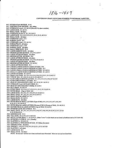 Large-Cents:--Newcombe-To-Redbook-Conversions