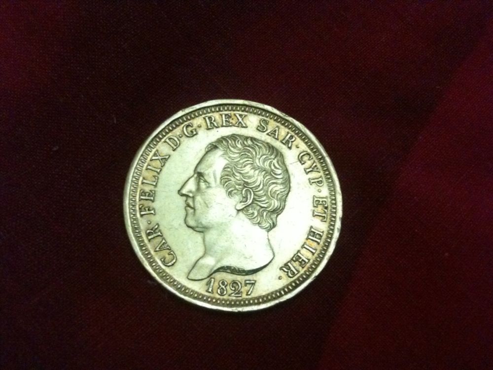 1827-P-Mint-Mark-Anchor-80-Lire-From-Sardinia
