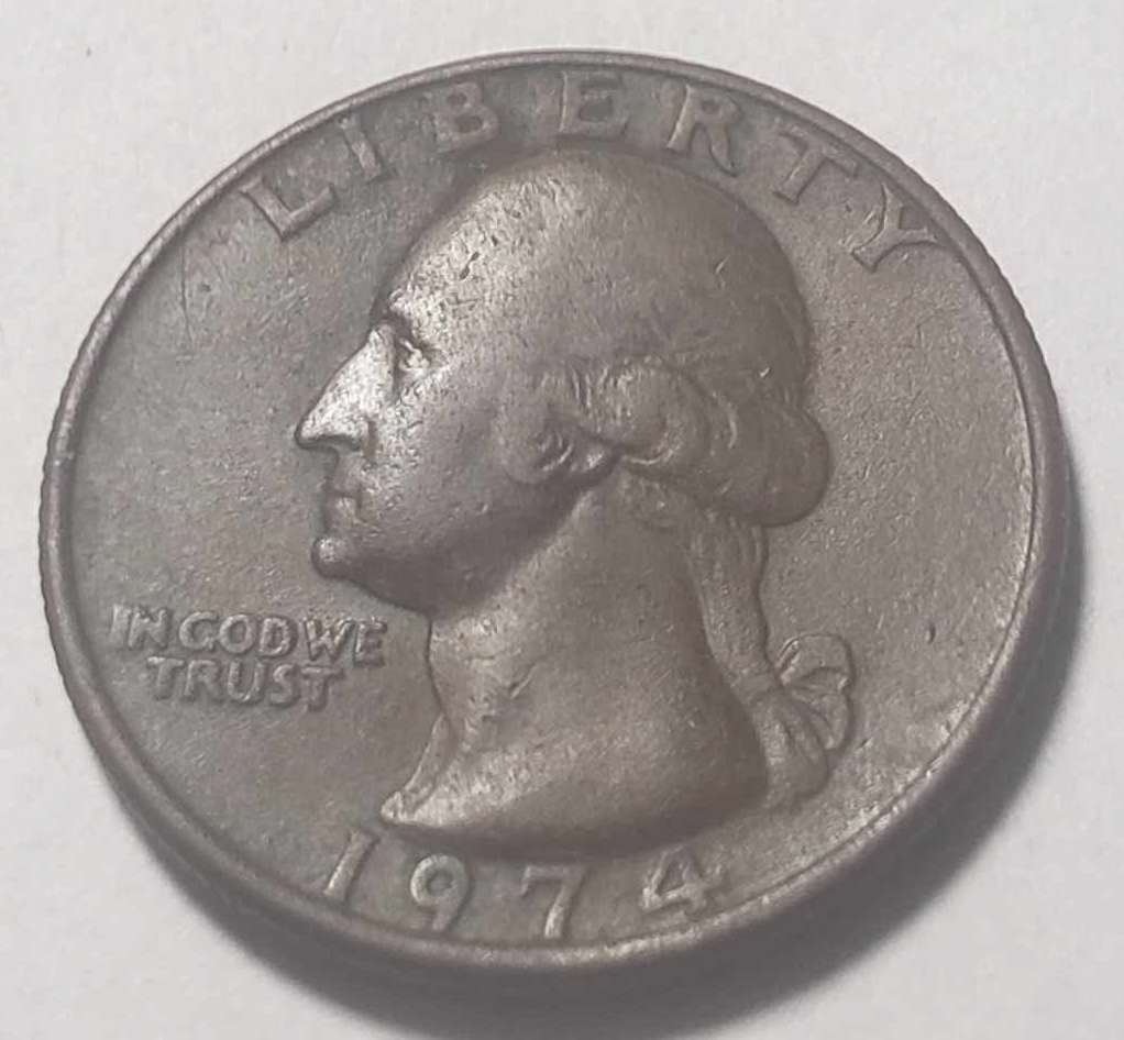 1974-Washington-Quarter---No-Mint-Missing-Clad-On-Both-Sides-Quarter