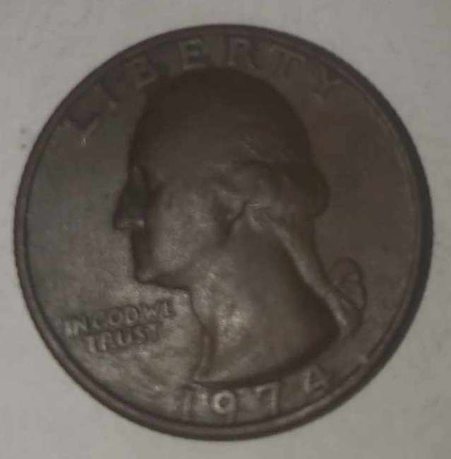 1974-Washington-Quarter---No-Mint-Missing-Clad-On-Both-Sides-Quarter