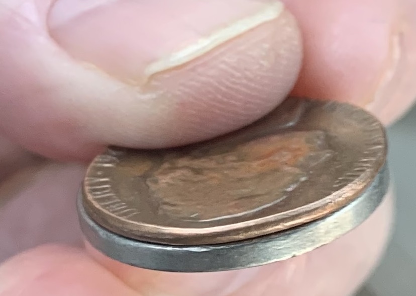 1964-D-Jefferson-Nickel-Struck-On-Cent-Planchet-Error-Coin?