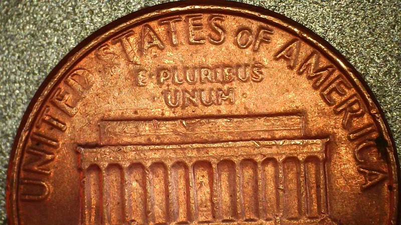 Unusual-1982-P-Copper-Cent-With-Foreign-Object