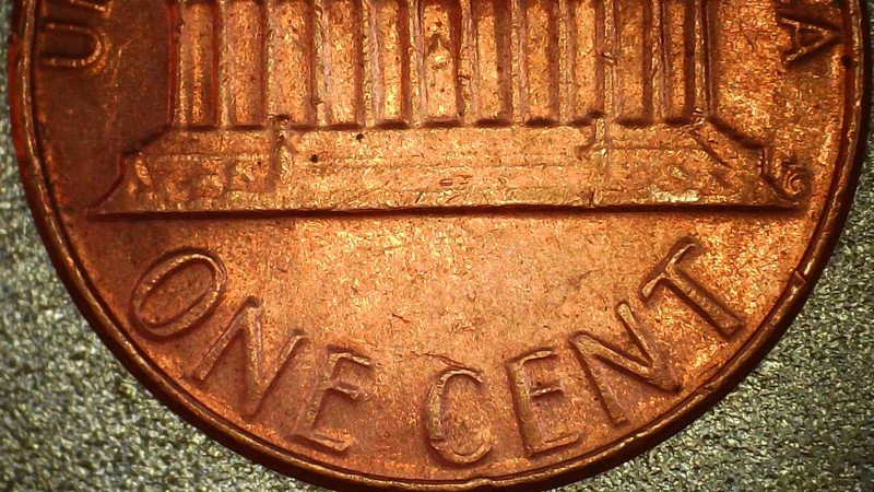 Unusual-1982-P-Copper-Cent-With-Foreign-Object