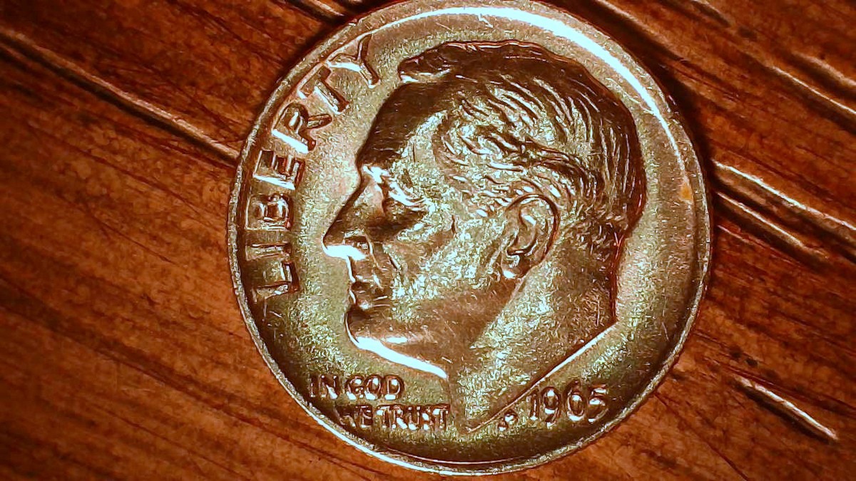 1965-Dime-Nice-Coin-From-Circulation-Mind-State-?