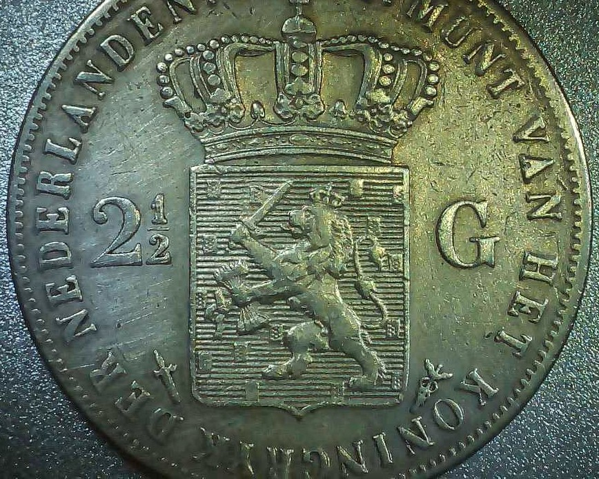 1854-2-&-1/2-Guilden-Silver-Coin
