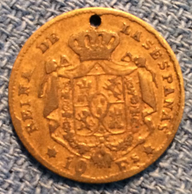 Unknown-1868-Spanish-Coin/Token.