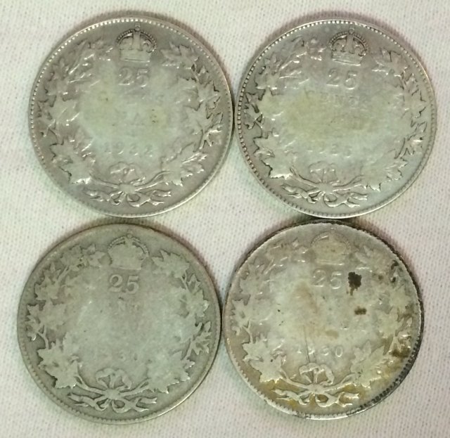 Some-Beat-Up-George-V-Quarters