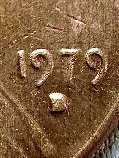 1979-D-Lincoln-Cent--Lam,-Ridge-Ring,-Greaser-And-Die-Chip-