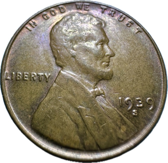 1939-S-Lincoln-Wheat-Cent,-Die-Chip,-DDD?