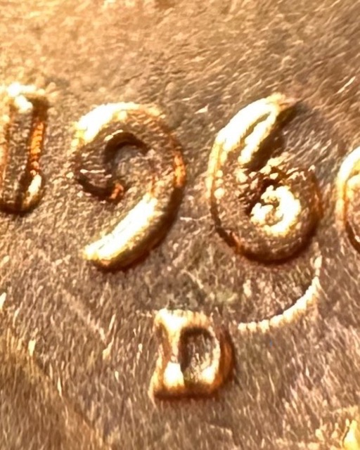 1960-D-Lincoln-Cent-Bie,-Cracked-Skull,-Die-Chips--And-Fold-Over-Lamination?