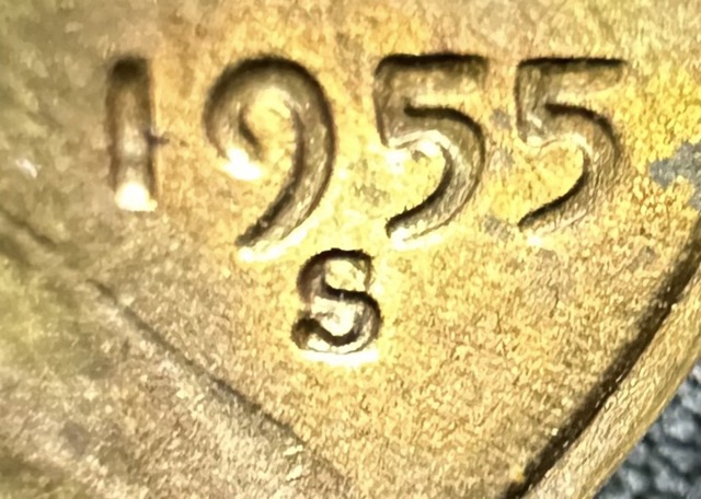 1955-S-Lincoln-Cent-Bie+die-Chip+pre-Cud