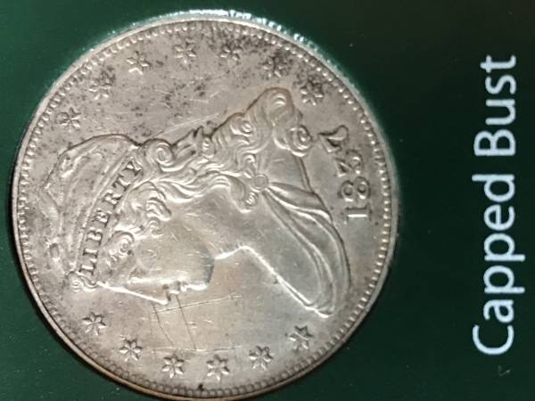 1837-Bust-Half-Reeded-Edge-?