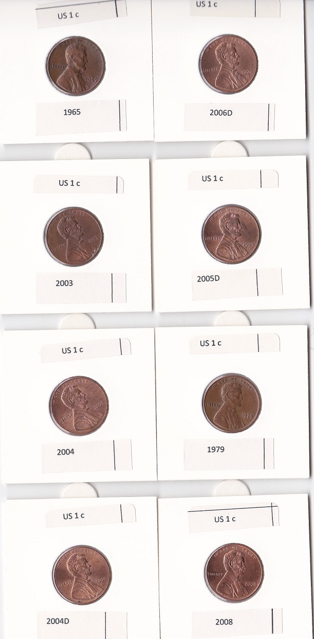 US-1-Cent-Collection-1959-To-2008