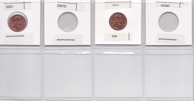 US-1-Cent-Collection-1959-To-2008