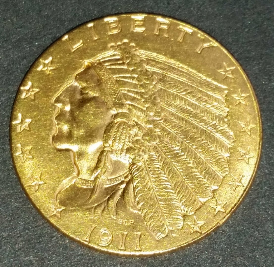 1911-Indian-Head-Quarter-Eagle-Denver-Mint