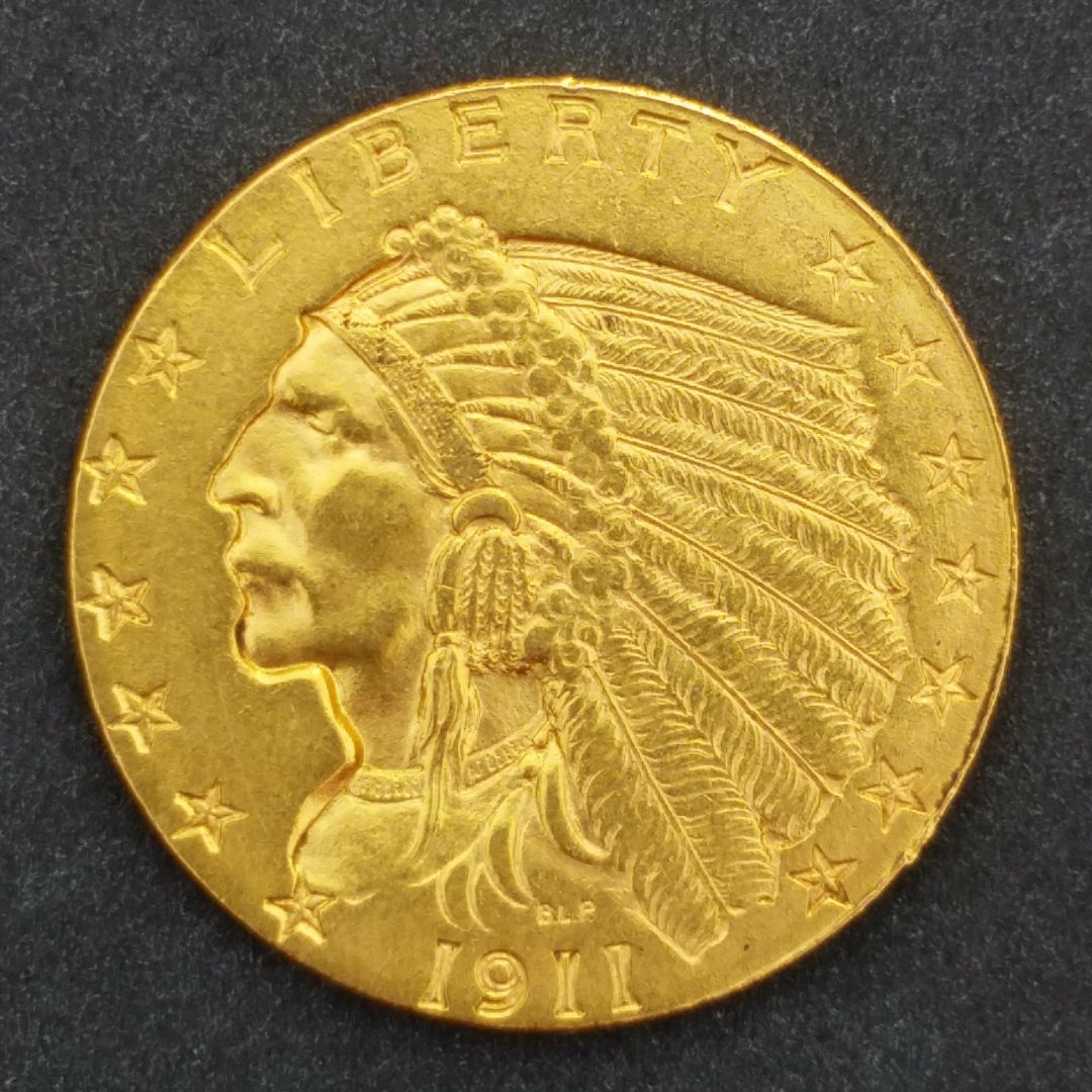 1911-Indian-Head-Quarter-Eagle-Denver-Mint