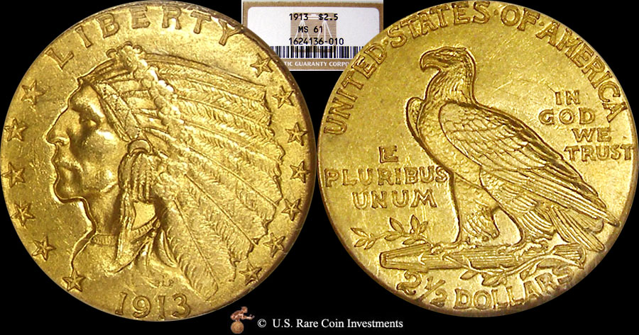 1911-Indian-Head-Quarter-Eagle-Denver-Mint