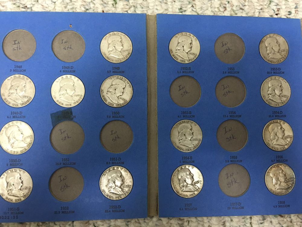 1948-1963-Ben-Franklin-Half-Dollar-Collection-Help!