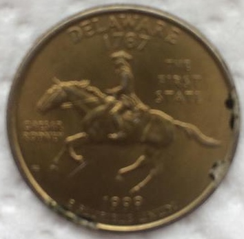 1999-Delaware-Quarter---Missing-Layer-Or-Damage?