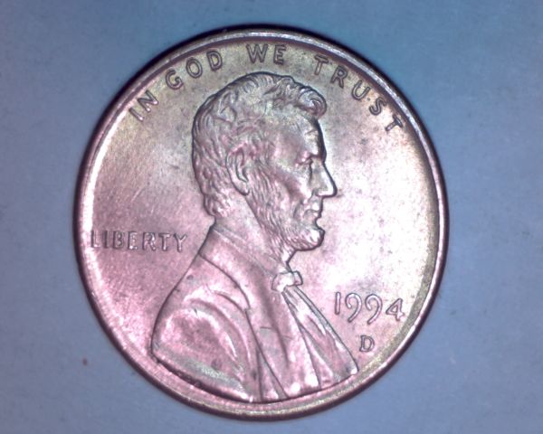1994-Lincoln-Cent-With-Raised-Letters-Of-
