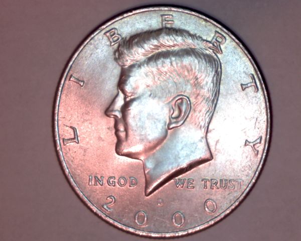 2000-D-Kennedy-Half-Weighing-10.95grams...