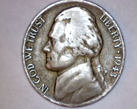1943-P-Nickel-Weighs-4.64-4.65-Grams...